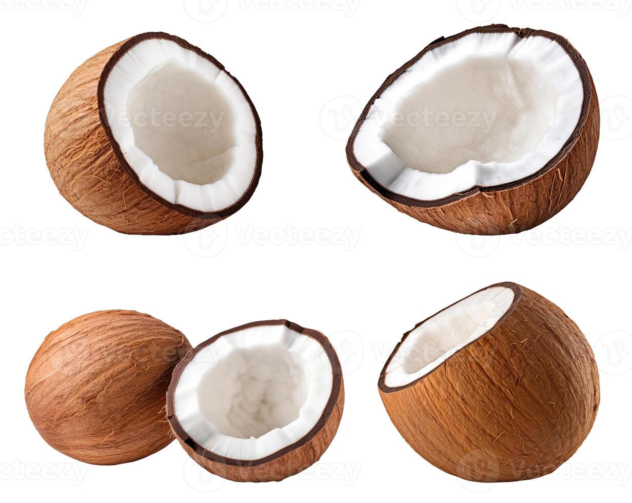 Coconuts, Isolated on White photo