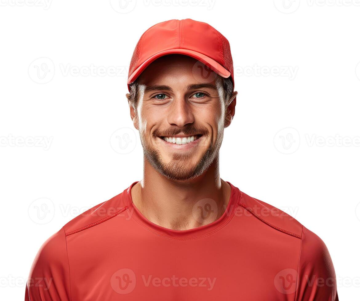 Sportsman, Isolated on White photo