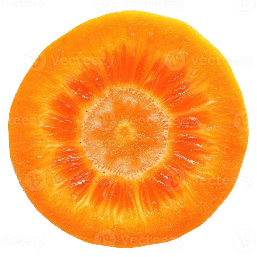 Carrot Slice, Isolated on White photo