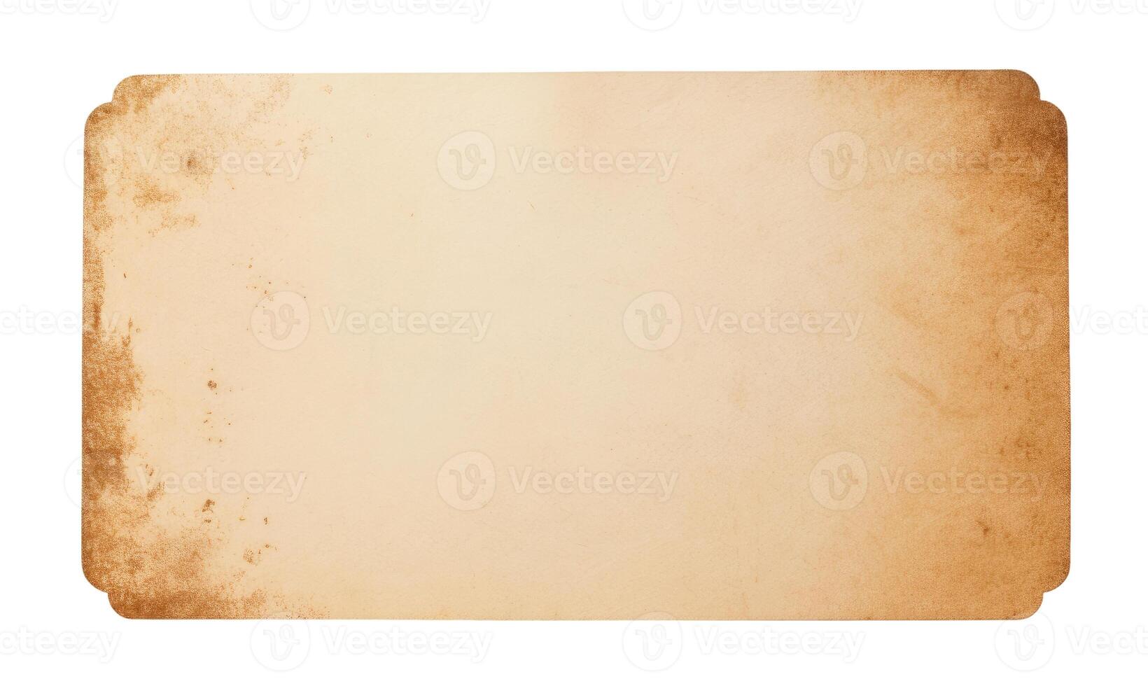 Old Paper, Isolated on White photo