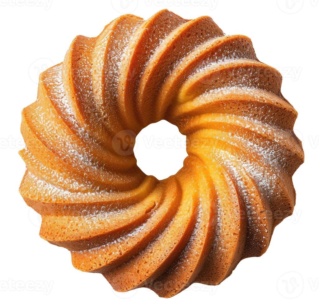 Bundt Cake, Isolated on White photo