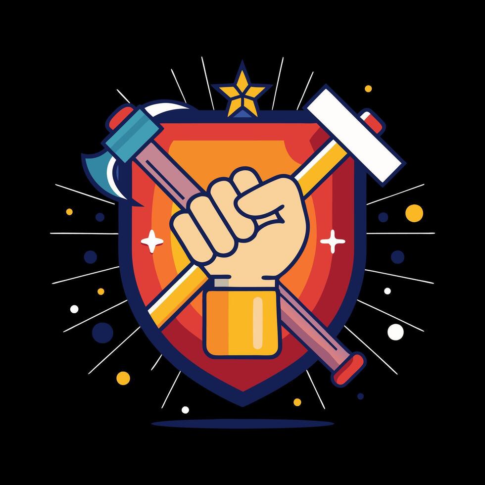 Happy Labor day or international workers day. May 1st International Labor Day. Labor Day poster. Labor Day logo design. Labor Day brand logo. vector