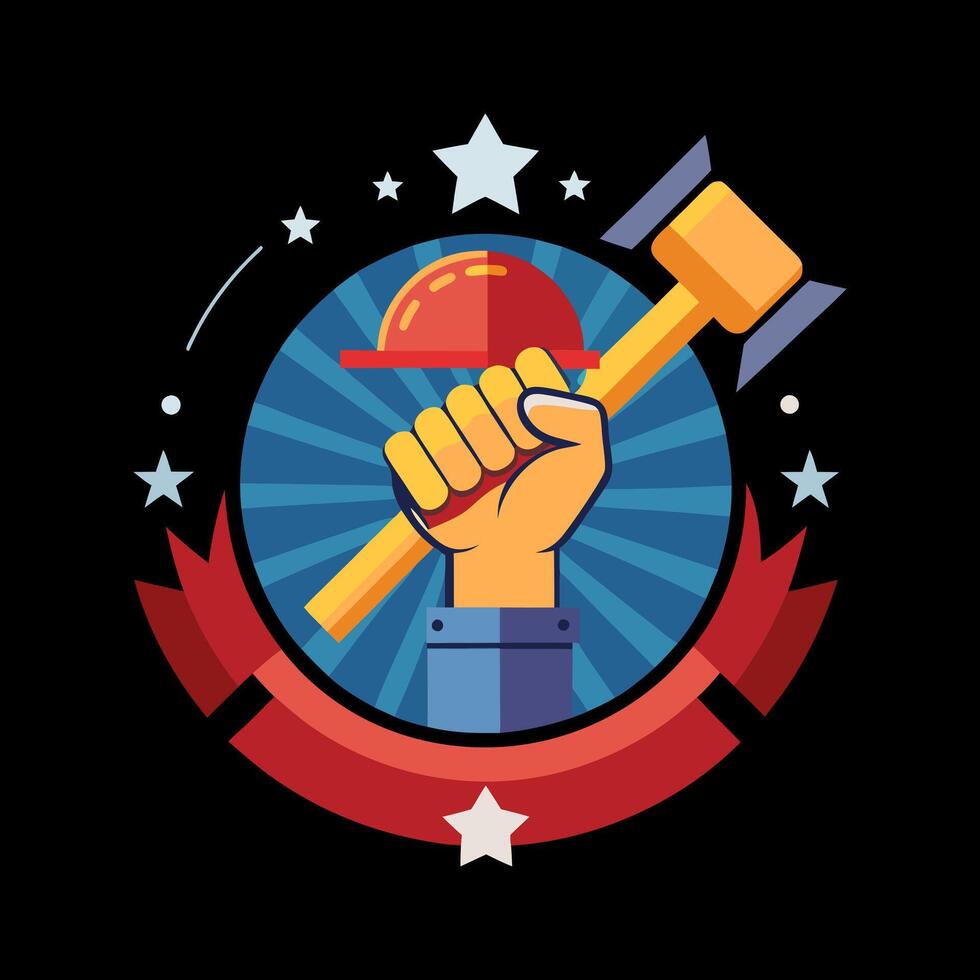 Happy Labor day or international workers day. May 1st International Labor Day. Labor Day poster. Labor Day logo design. Labor Day brand logo. vector