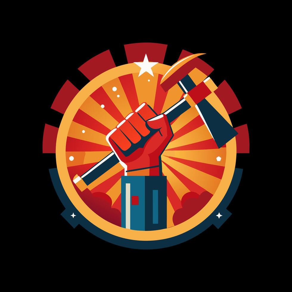 Happy Labor day or international workers day. May 1st International Labor Day. Labor Day poster. Labor Day logo design. Labor Day brand logo. vector