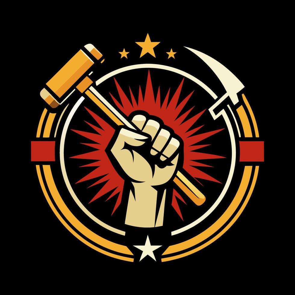 Happy Labor day or international workers day. May 1st International Labor Day. vector