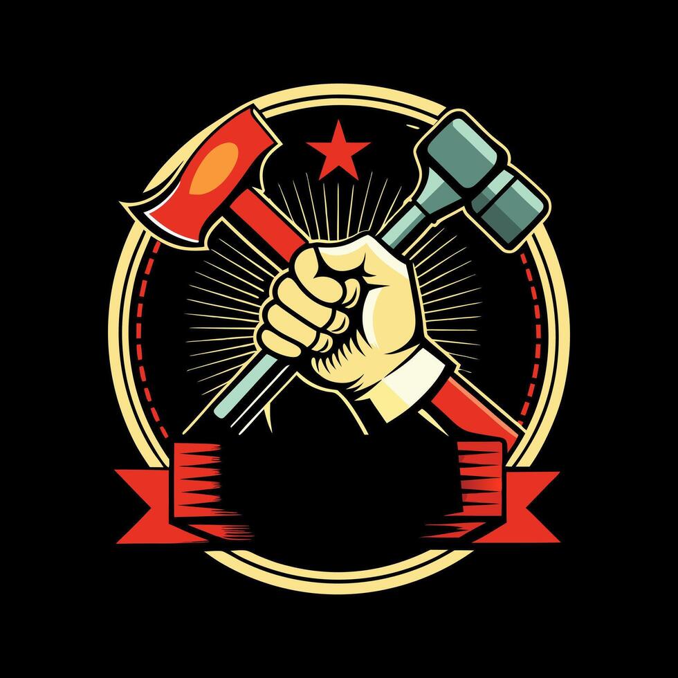 Happy Labor day or international workers day. May 1st International Labor Day. Labor Day poster. Labor Day logo design. Labor Day brand logo. vector