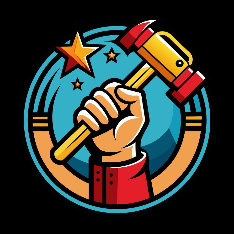 Happy Labor day or international workers day. May 1st International Labor Day. vector