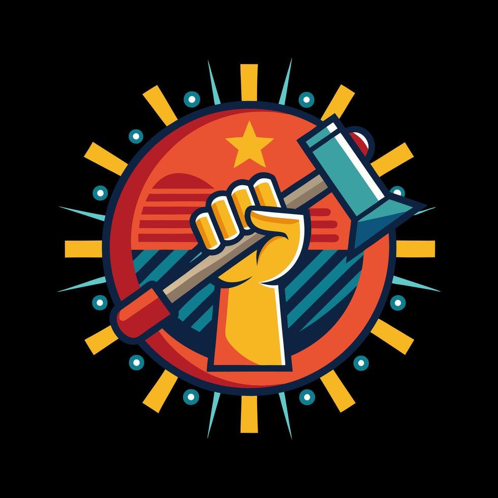 Happy Labor day or international workers day. May 1st International Labor Day. Labor Day poster. Labor Day logo design. Labor Day brand logo. vector