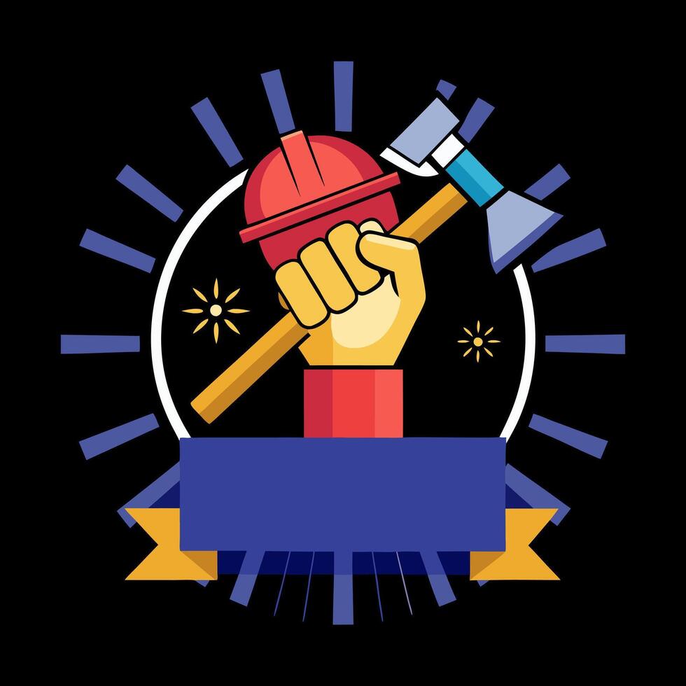 Happy Labor day or international workers day. May 1st International Labor Day. Labor Day poster. Labor Day logo design. Labor Day brand logo. vector