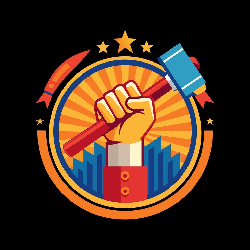 Happy Labor day or international workers day. May 1st International Labor Day. Labor Day poster. Labor Day logo design. Labor Day brand logo. vector