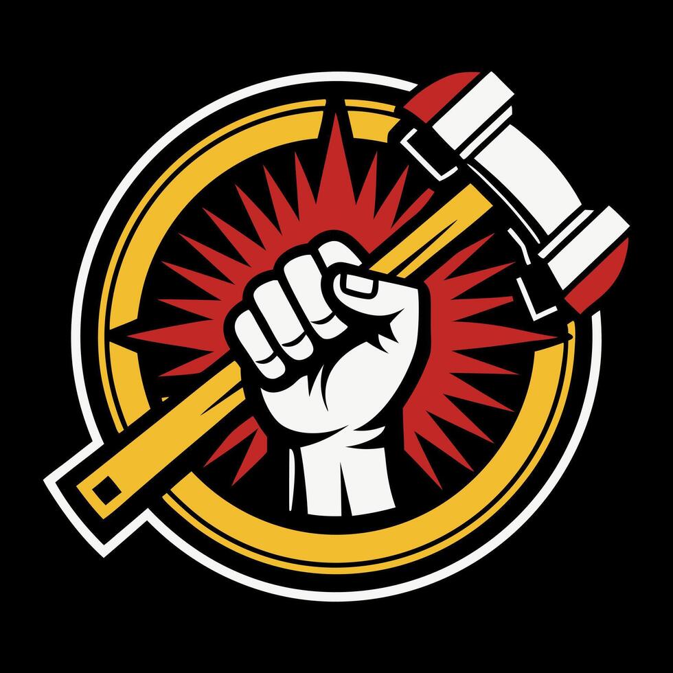Happy Labor day or international workers day. May 1st International Labor Day. vector