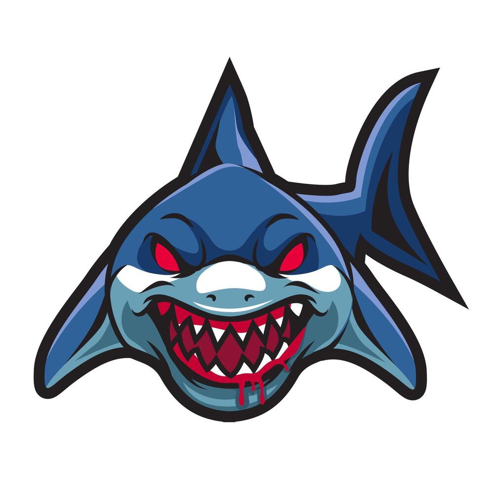 Shark Mascot. E-Sport Logo. Shark Attack. vector