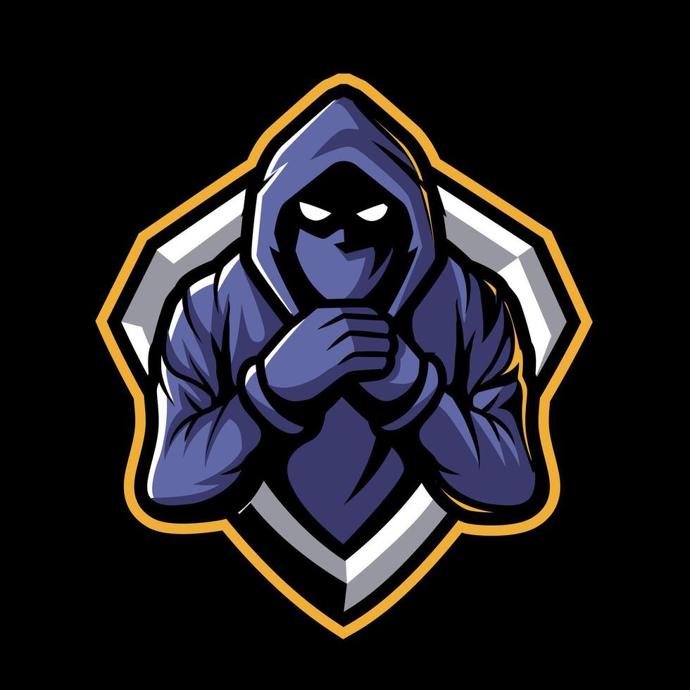 hacker mascot for sports and esports logo vector