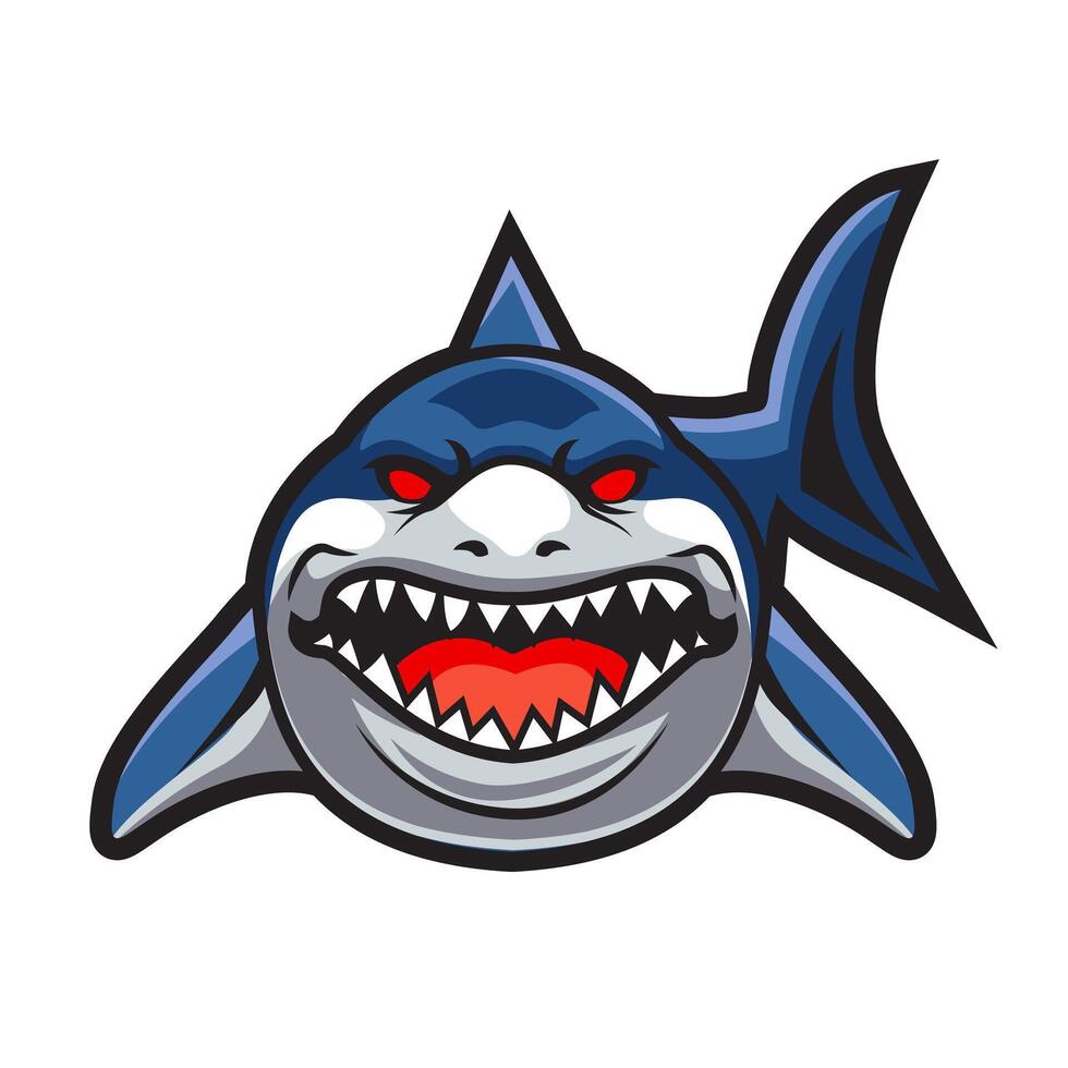 Shark Mascot. E-Sport Logo. Shark Attack. vector