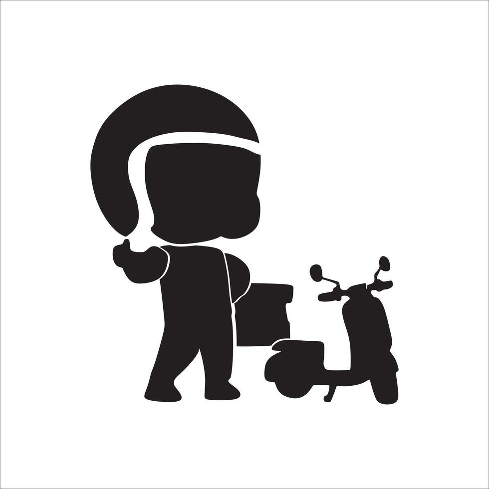 Delivery Man Icon Element vector
