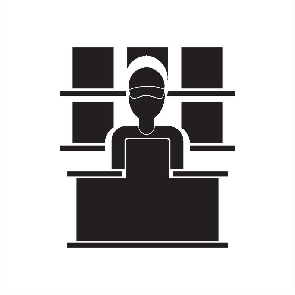 Delivery Man Icon Element vector
