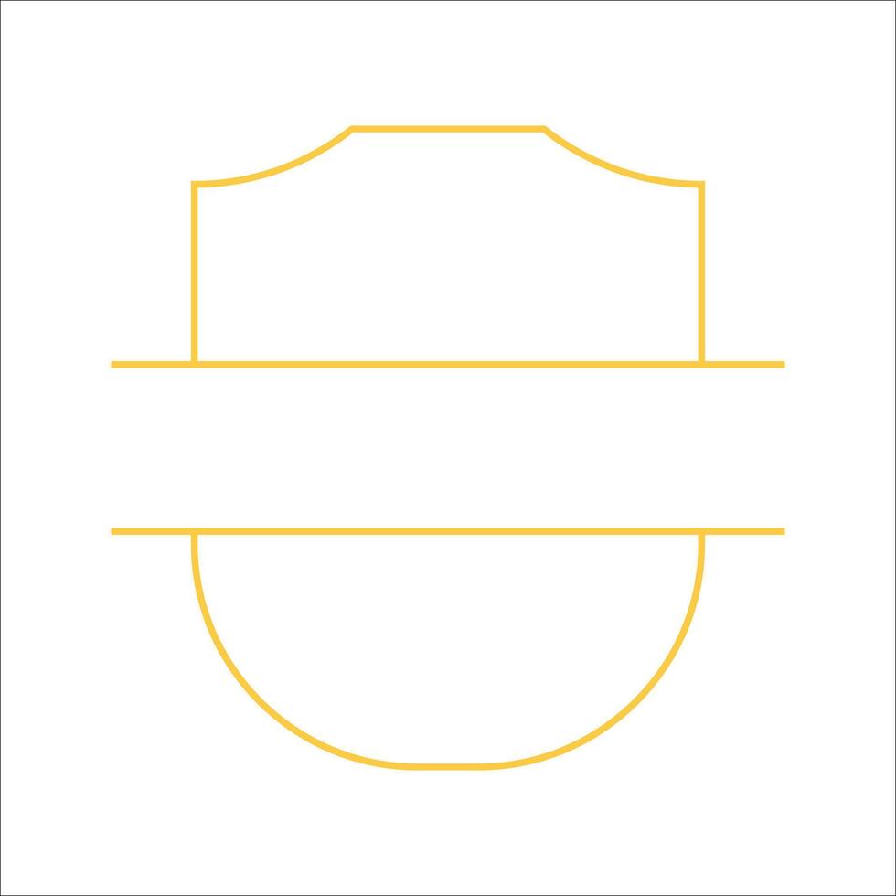 Modern Yellow Emblem Logo Element vector
