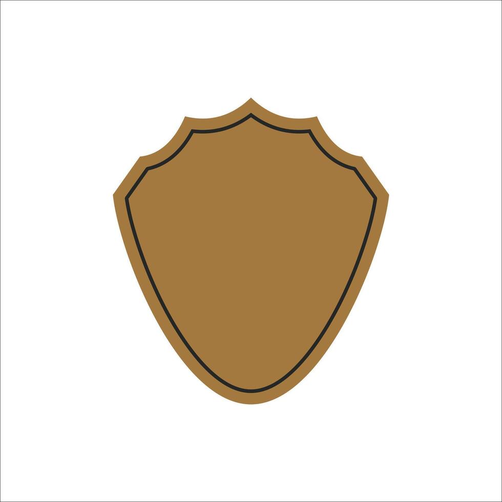 Flat shield badge icon element vector