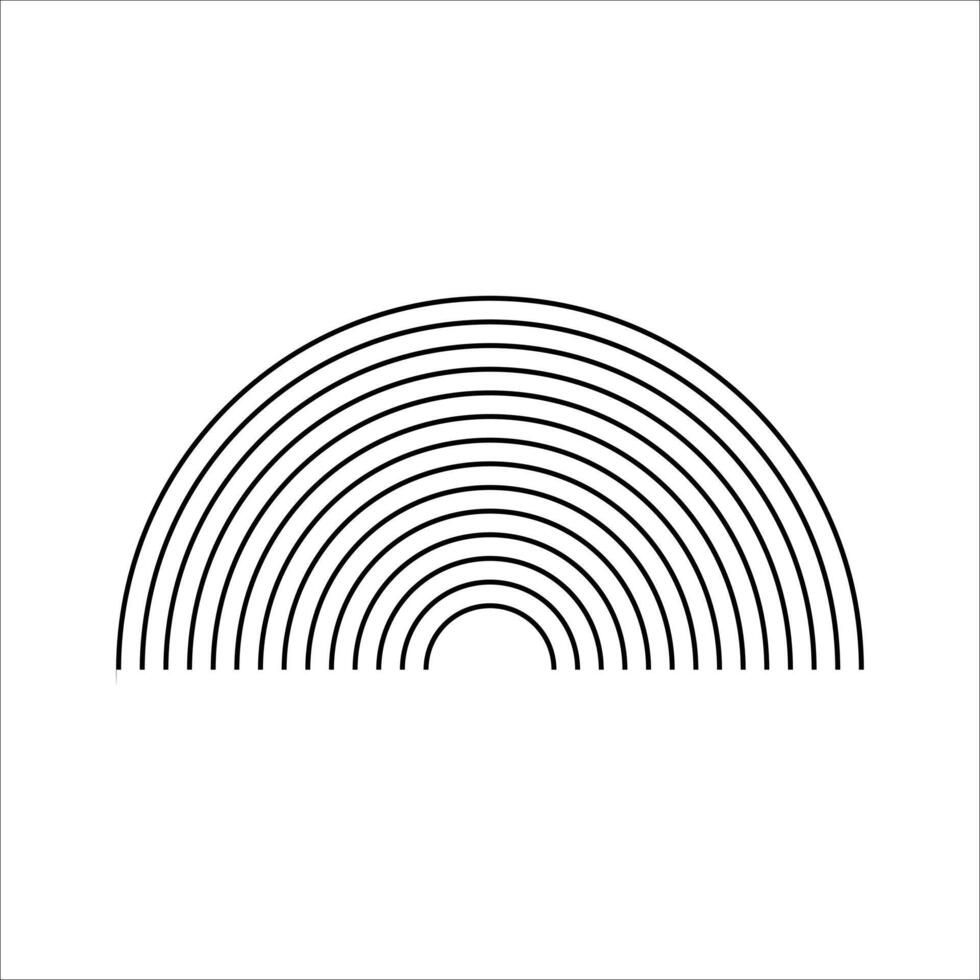 Abstract minimalist geometric lined shape element vector