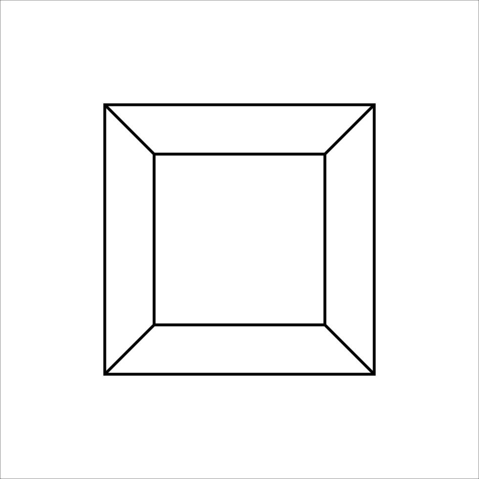 Abstract minimalist geometric lined shape element vector