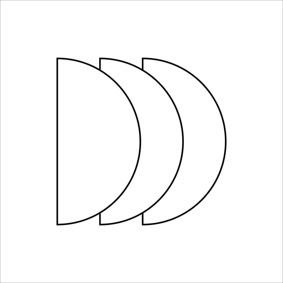 Abstract minimalist geometric lined shape element vector