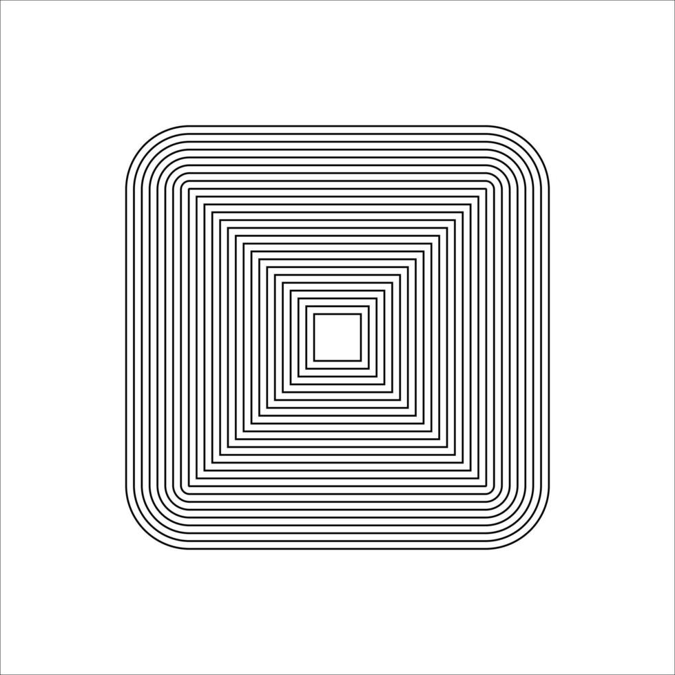 Abstract minimalist geometric lined shape element vector