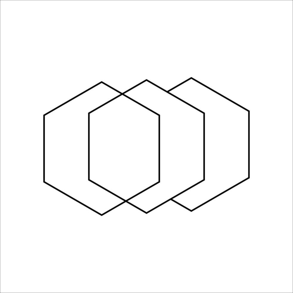 Abstract minimalist geometric lined shape element vector