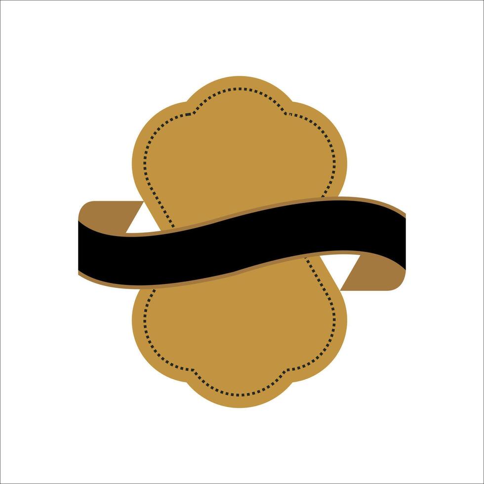 Flat shield badge icon element vector