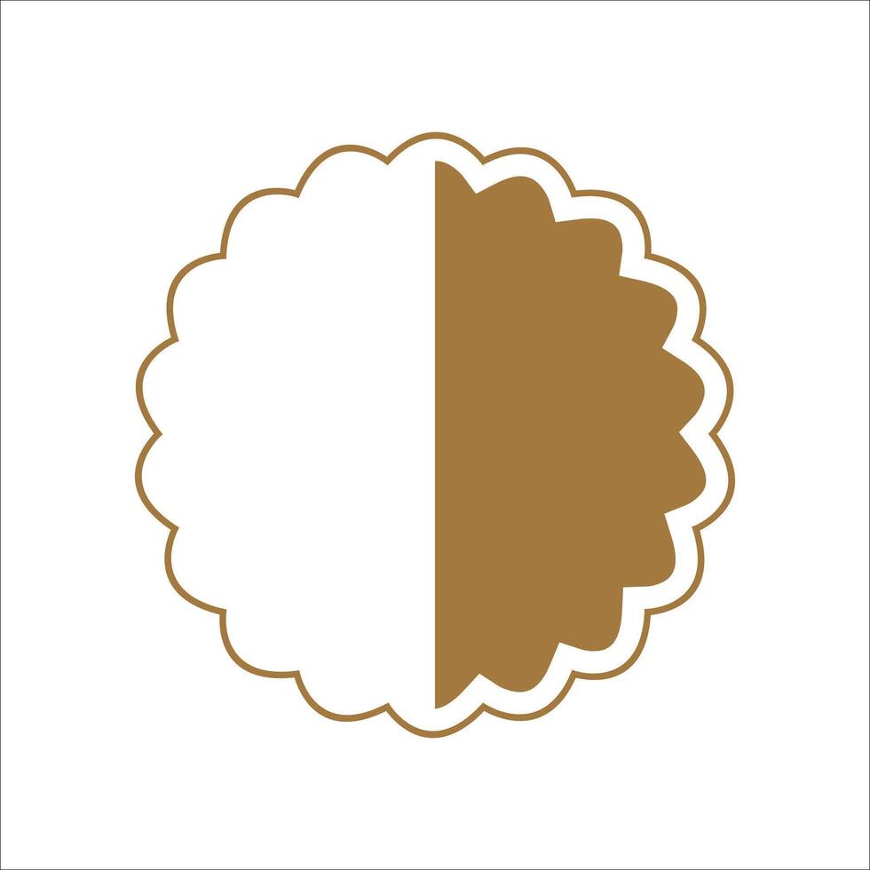 Flat shield badge icon element vector