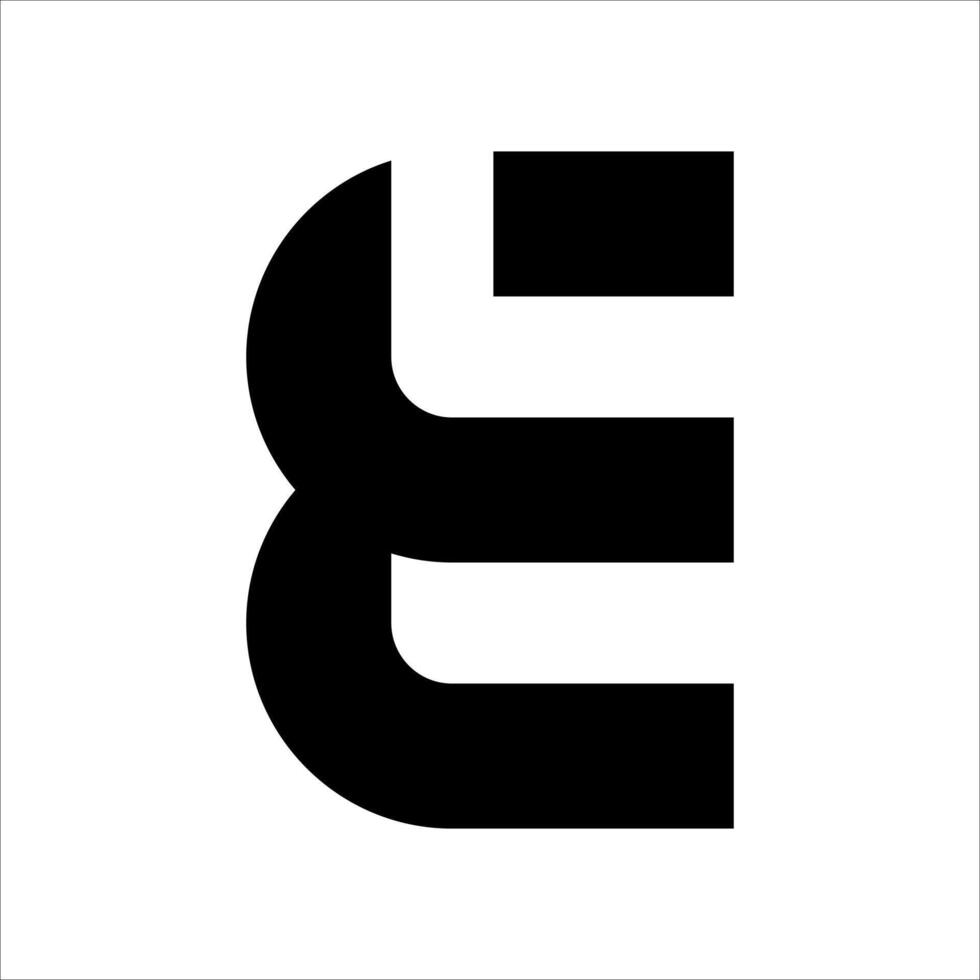 Letter E initial logo illustration vector