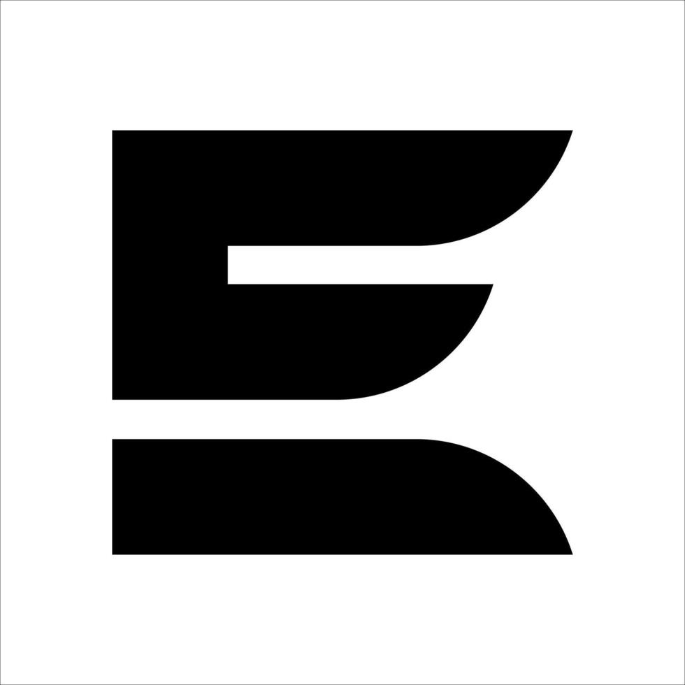 Letter E initial logo illustration vector
