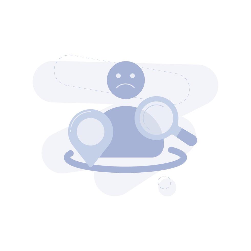 User Nearby Not Found UI Illustration vector
