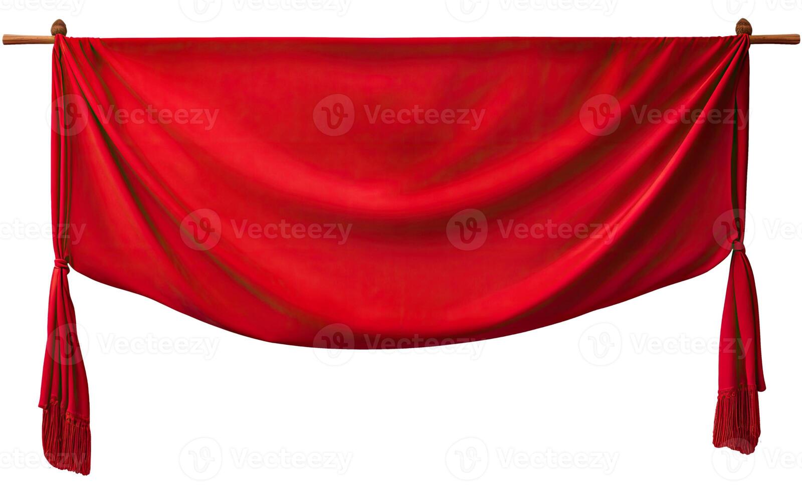 Red Banner, Isolated on White photo