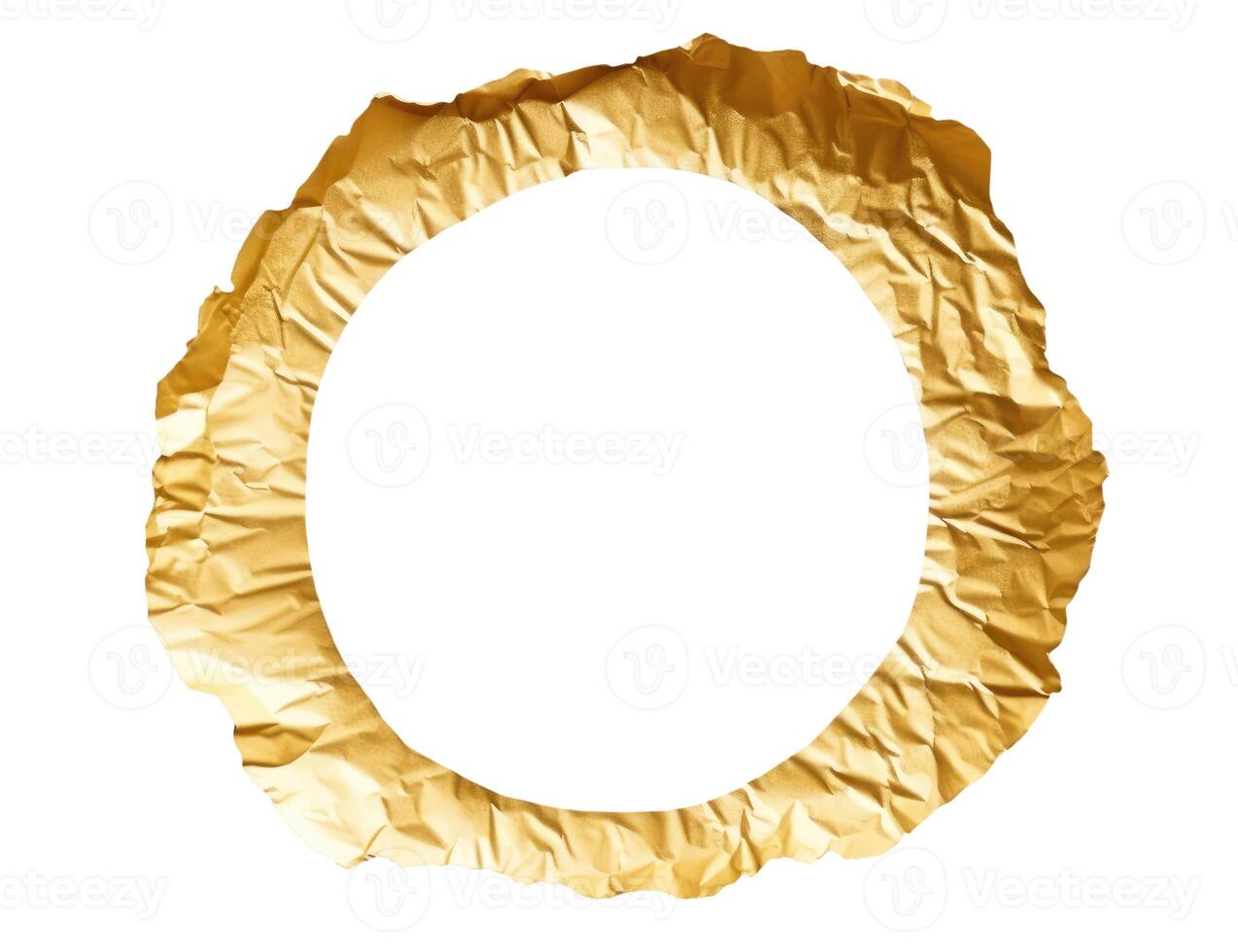 Golden Foil, Isolated on White photo