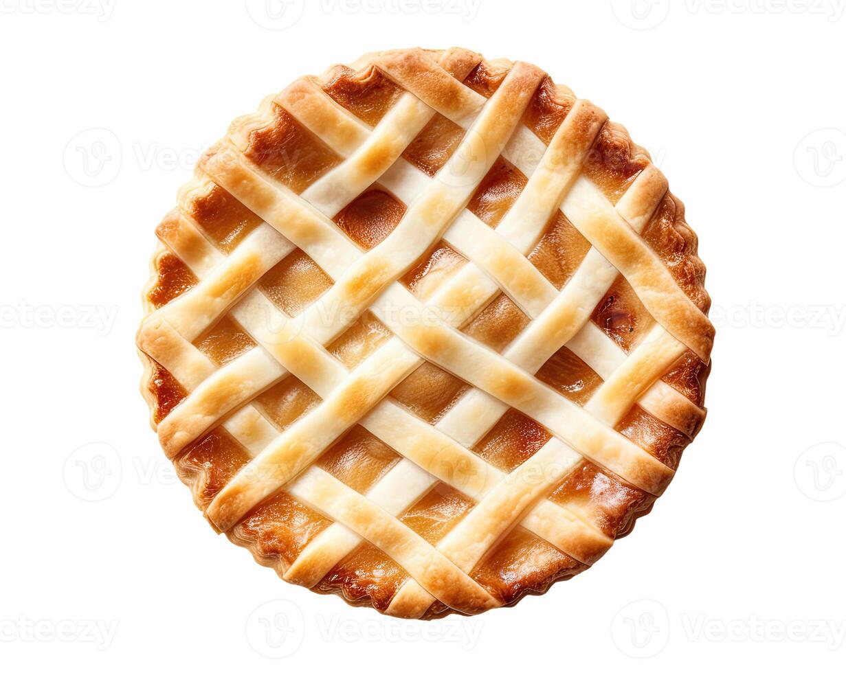 Apple Pie, Isolated on White photo