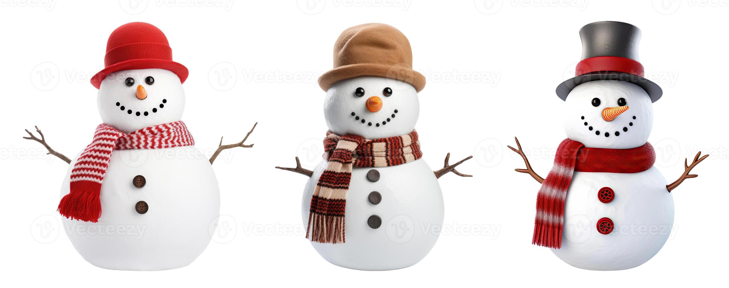 Snowmen, Isolated on White photo