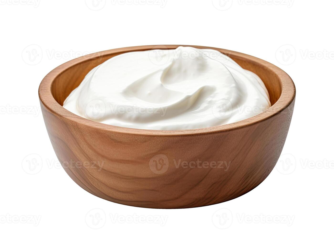 Sour Cream, Isolated on White photo