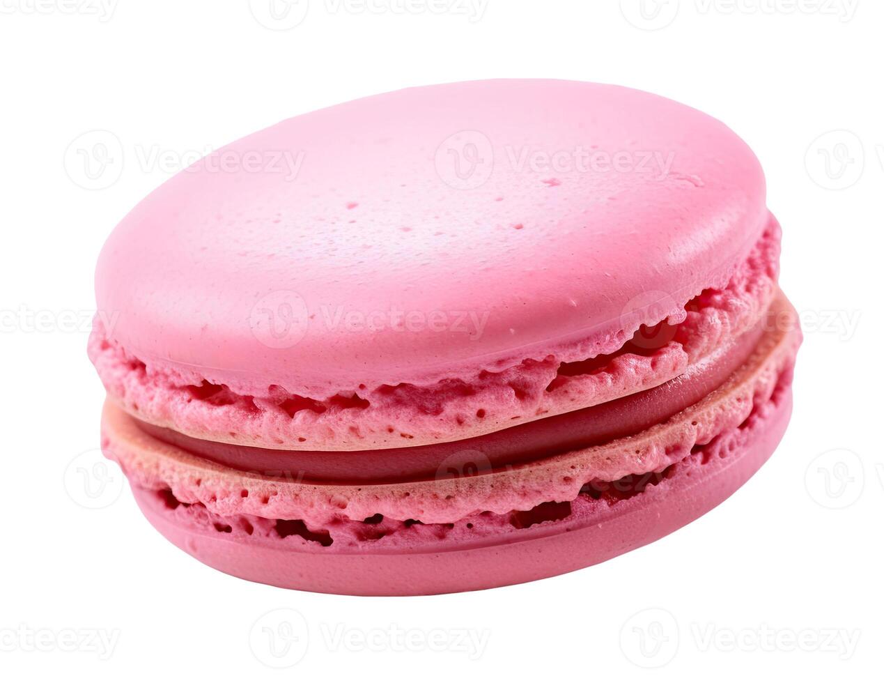 Pink Macaroon, Isolated on White photo