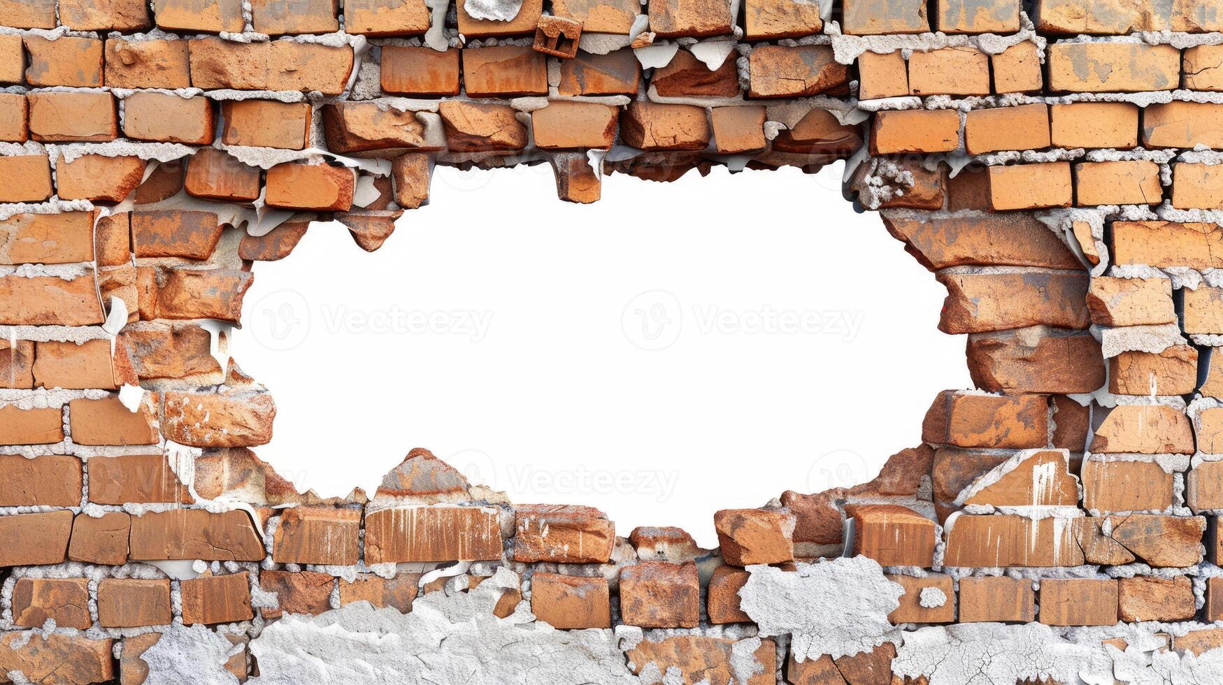 Brick Wall with a Hole photo