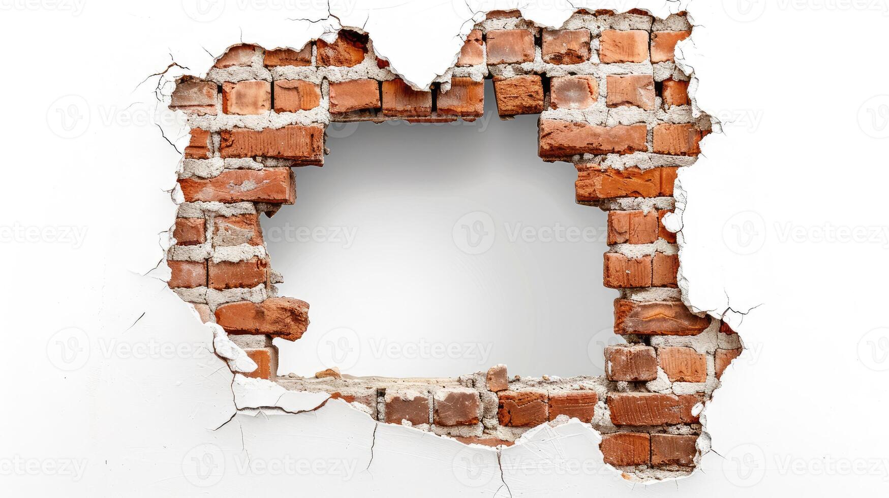 Brick Wall with a Hole photo