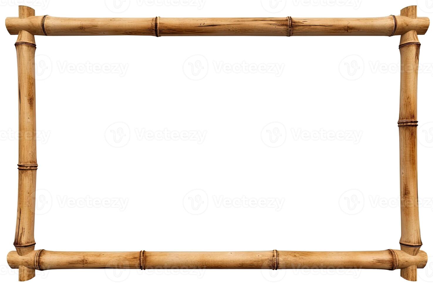 Bamboo Frame, Isolated on White photo