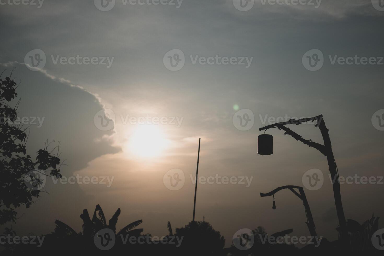 Scenic view of during sunset countryside. photo