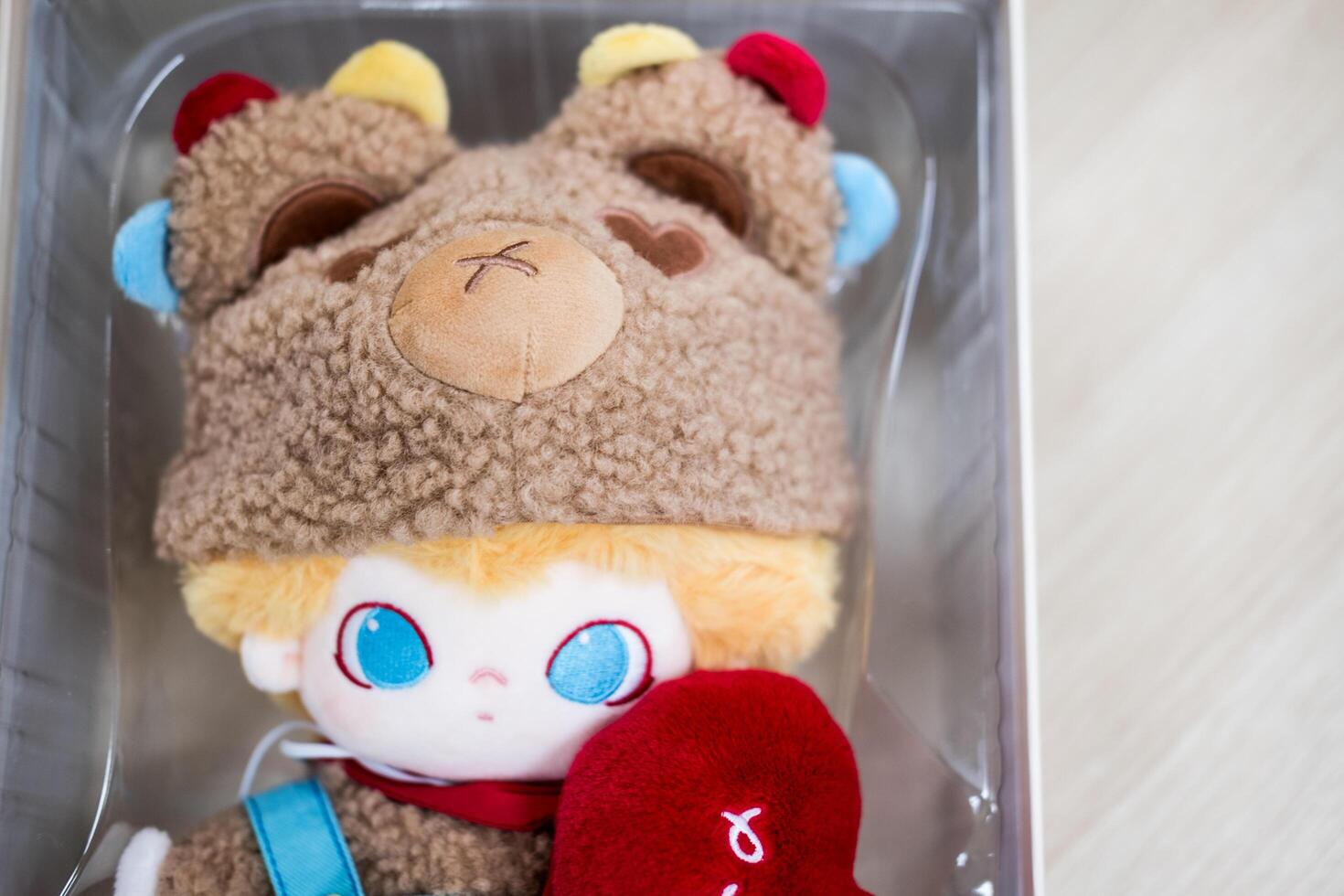 Bangkok, Thailand - July 15, 2024 DIMOO Dating Series 20cm Cotton Doll from POP MART photo