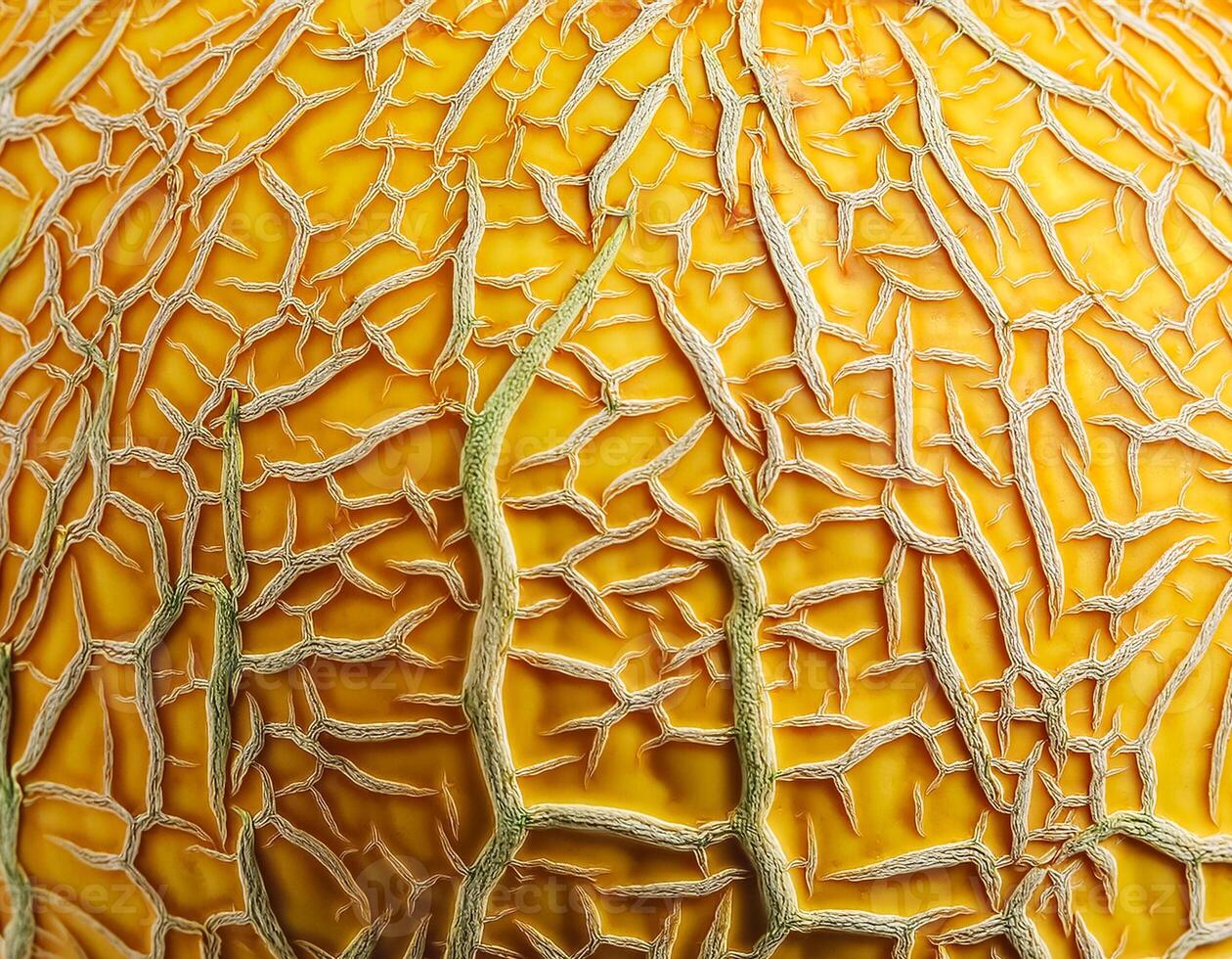 A close-up photo of a ripe melon. Pattern texture background