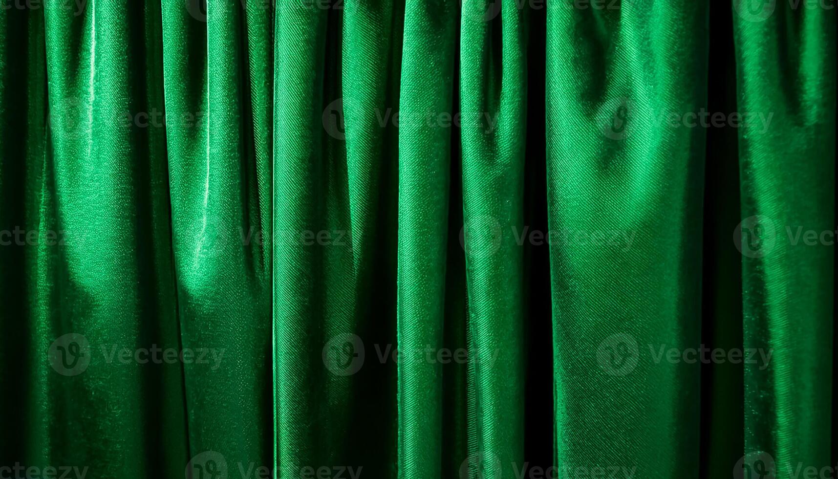 captures the luxurious texture of velvet curtains in a green hue, creating a soothing and elegant abstract background photo