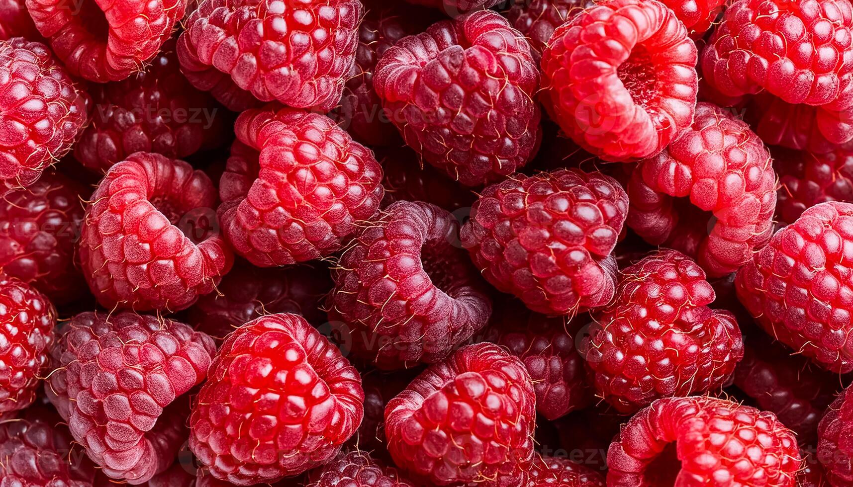 Close-up of ripe raspberries pattern texture background. photo