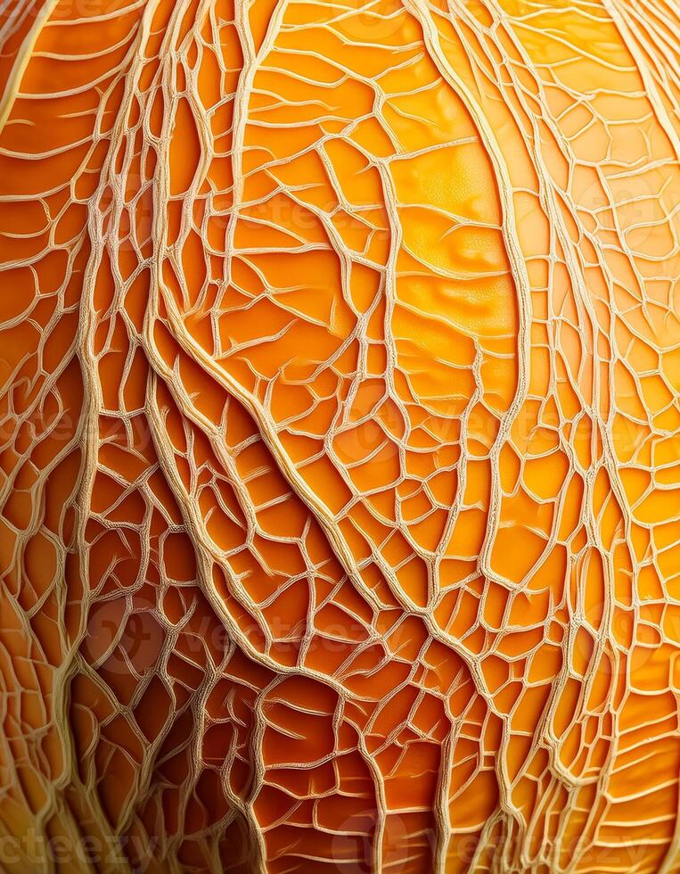 A close-up photo of a ripe melon. Pattern texture background