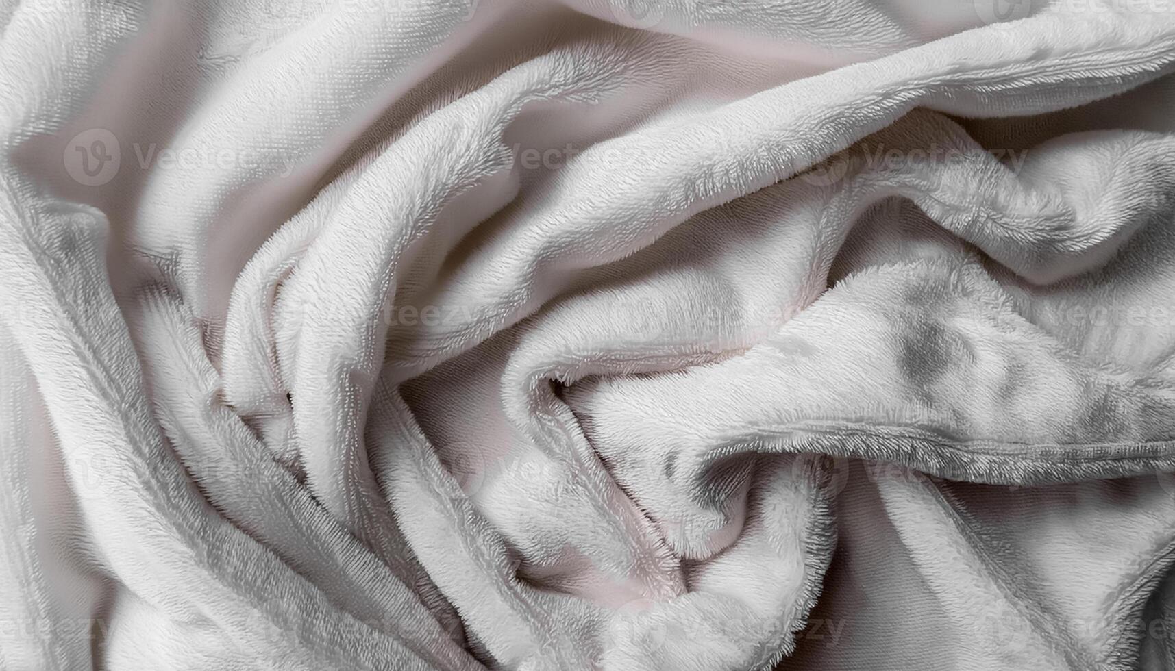 Background concept. Blankets that are still wrinkled have been used. The white blanket is crumpled and shabby. Pattern texture background photo