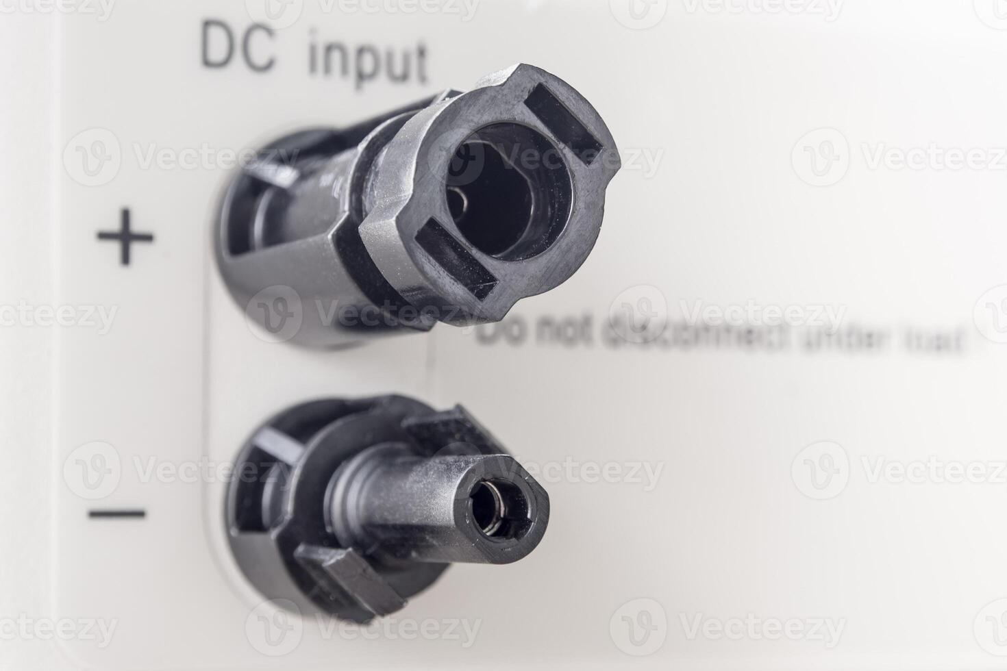 MC4 connectors for connect to solar panel at the power inverter photo
