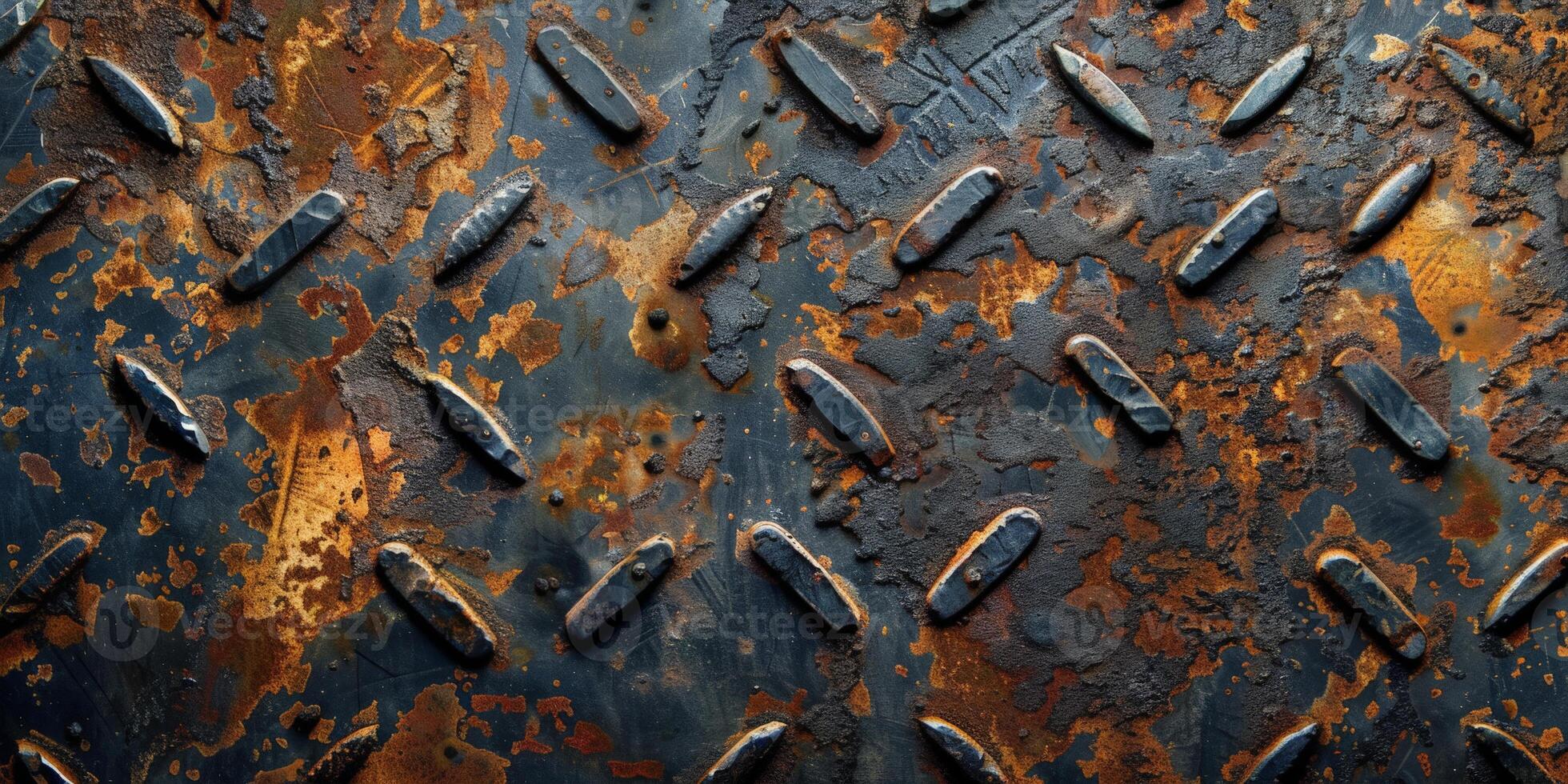 Close Up of Rusty Metal Plate photo